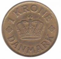 () Монета Дания 1926 год 1 крона ""    UNC