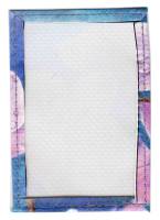 Обложка для проездного (Полимер) Принт "Цветущая орхидея", Голубой/сиреневый