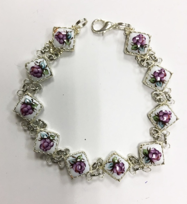 Браслет "Финифть", серебрение (сост. на фото)