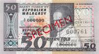 () Банкнота Мадагаскар 1974 год 50  ""   UNC