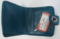 Портмоне женское "Grand", Натуральная кожа, 1 отделение на клепке с отсеками, Зеленое