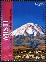 (№2006-2054) Марка Перу 2006 год "Вулканы Арекипы Мисти", Гашеная