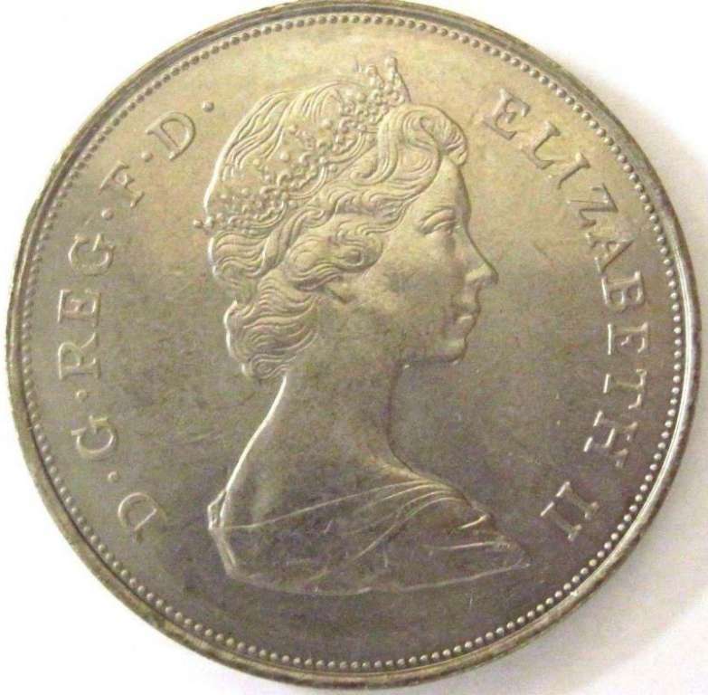 (1980) Монета Великобритания 1980 год 25 нов пенсов &quot;Королева-мать 80 лет&quot; Медь-Никель  UNC