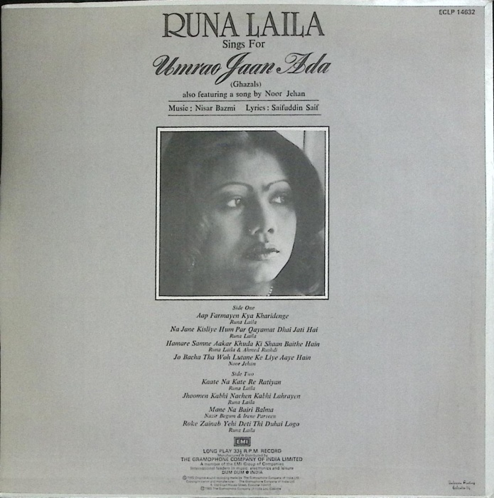 Пластинка виниловая , Sings for Umrao Jaan Ada Stereo 300 мм. (Сост. отл.)
