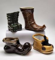 Статуэтка ваза пепельница сапожок башмачок 4 шт СССР Кунгур ЗХИ  и другие