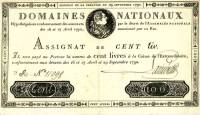 (№1790P-A39) Банкнота Франция 1790 год "100 Livres"