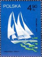 (1974-029) Марка Польша "Полонез, 1973 г."    Польские парусные суда III Θ