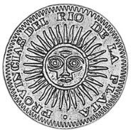 (№1824km19.1) Монета Объединённые провинции Южной Америки 1824 год 2 Escudos