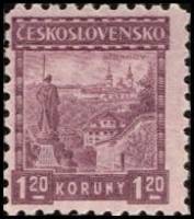 (1927-009) Марка Чехословакия "Страговский монастырь"    Ланшафты III Θ