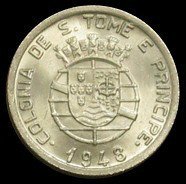 (№1948km8) Монета Сан-Томе и Принсипи 1948 год 50 Centavos