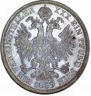 () Монета Австро-Венгрия 1857 год 1  ""   Биметалл (Серебро - Ниобиум)  UNC