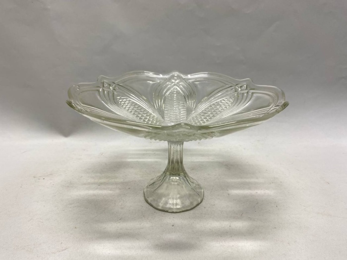 Фруктовница на ножке стекло СССР