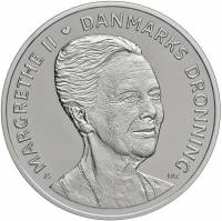 (№2015) Монета Дания 2015 год 500 Kroner (75-й Энн. дня рождения королевы Маргрете II)