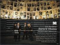 (№2013-888) Блок марок Гайана 2013 год "Обама Нетаньяху в яд ва-Шем, Мемориал Холокоста Jerusalemhel