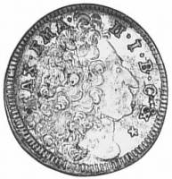 () Монета Германия (Империя) 1715 год 3  ""   Биметалл (Серебро - Ниобиум)  UNC