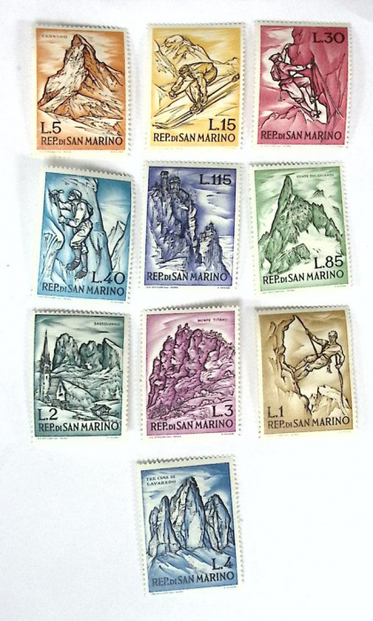 (--) Набор марок Сан-Марино &quot;10 шт.&quot;  Негашеные  , III O