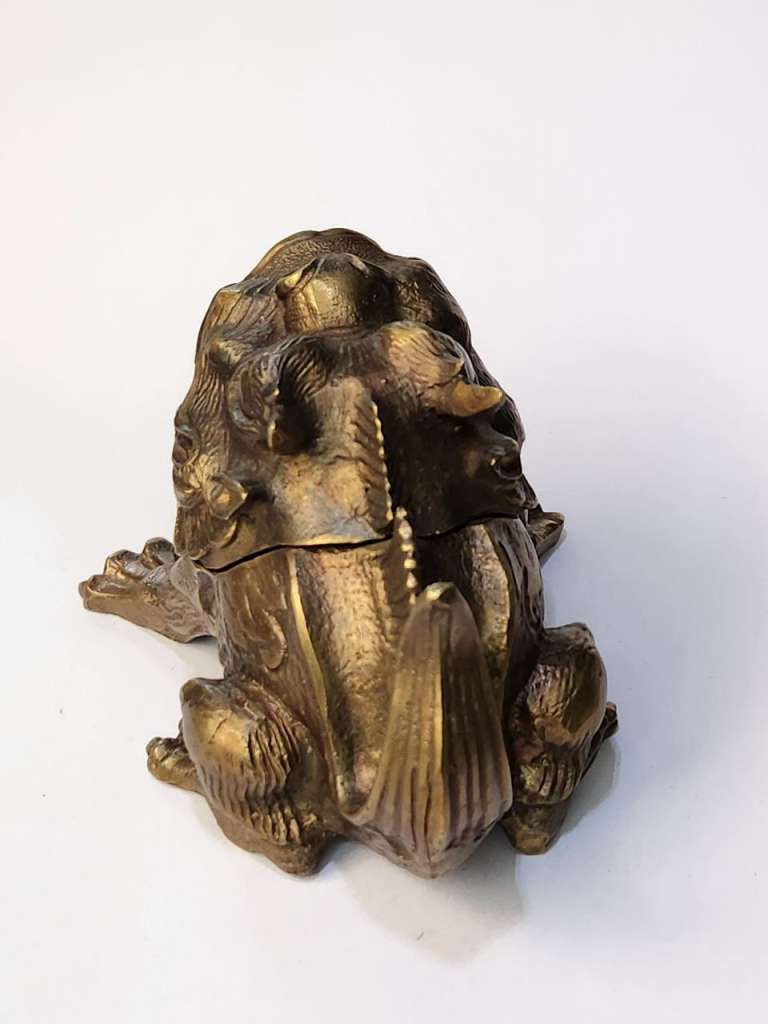 Статуэтка шкатулка Дракон бронза 8,5х11х9 см