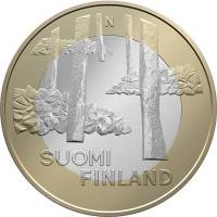 (023) Монета Финляндия 2013 год 5 евро "Сатакунта" 2. Диаметр 27,25 мм Биметалл  UNC
