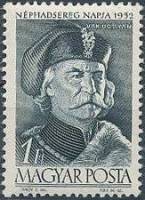 (1952-057) Марка Венгрия "Янош Боттян"    День народной армии. Венгерские полководцы III Θ