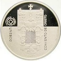 (2004) Монета Португалия 2004 год 5 евро "Томар. Монастырь Христа"  Серебро Ag 925  PROOF