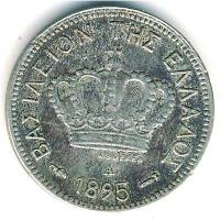 (№1894km58) Монета Греция 1894 год 5 Lepta
