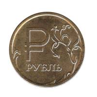 (2014 ммд) Монета Россия 2014 год 1 рубль "Символ рубля" Позолота  UNC
