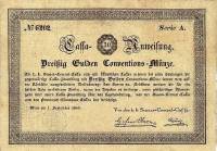 (№1848P-A96a) Банкнота Австрия 1848 год "30 Gulden"