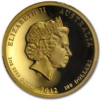 () Монета Австралия 2012 год 100  ""   Биметалл (Платина - Золото)  UNC