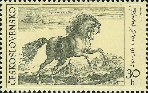 (1969-020) Марка Чехословакия &quot;Жеребец&quot; ,  III Θ