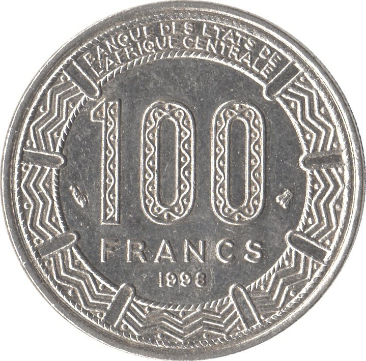 () Монета Центральная Африка 1992 год 100  &quot;&quot;   Никель  UNC