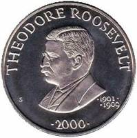 () Монета Либерия 2000 год 5 долларов ""   AU
