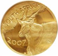 (№2007km433) Монета Южная Африка 2007 год 100 Rand (Натура - выпас эланд)