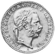 (№1866km2252) Монета Австрия 1866 год frac12; Korona