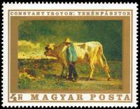 (1969-042) Марка Венгрия "Пастух"    Картины франзузских мастеров II Θ