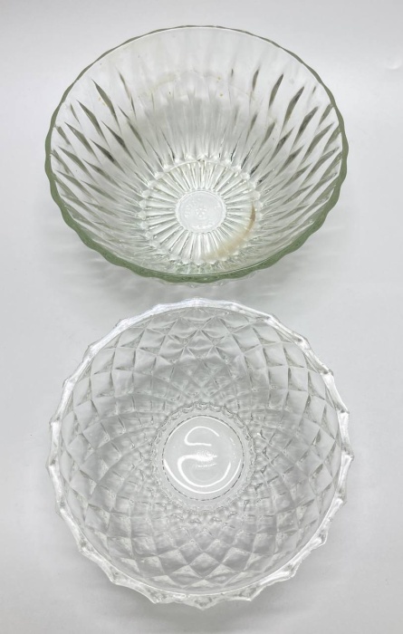 Салатники, хрусталь, стекло, 2 шт