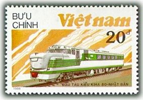 (1988-083) Марка Вьетнам "Kiha 80, Япония"    Локомотивы I &Theta;