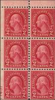 Лист марок США 1924 год "17321799 Джордж Вашингтон первый президент США", Гашеный