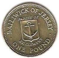 (№1985km62) Монета Джерси 1985 год 1 Pound (Приход Святого Климента)