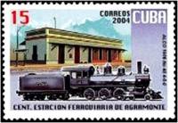 (№4644-4646) Набор марок Куба 2004 год (3 марки) "Столетие железнодорожной станции", Гашеный