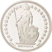 (№1983km21a.3) Монета Швейцария 1983 год 2 Francs (23 звезды)