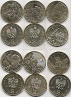 197 198 200 202 205 206 6 монет по 2 злотых Набор монет Польша 2010 год   UNC