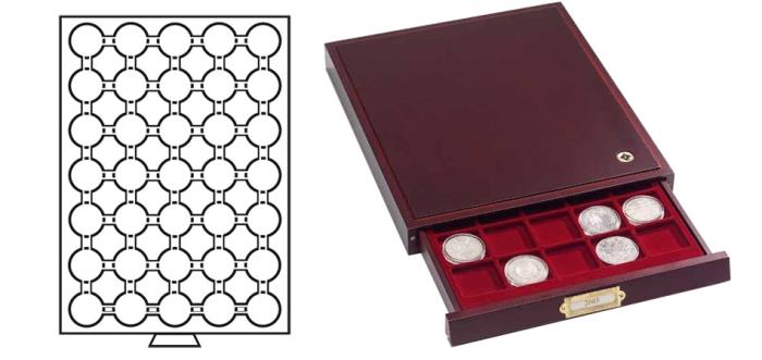 #Кассета HMB CAPS 26 для монет, на 35 ячеек. Leuchtturm, #316286