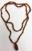 Бусы-колье, янтарь (сост. на фото)