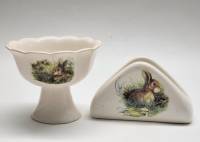 Конфетница и салфетница керамика Зайцы Кролики Лондон Best fine porcelain