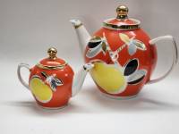 Чайники заварочный и доливной Яблоко Полонский завод фарфор