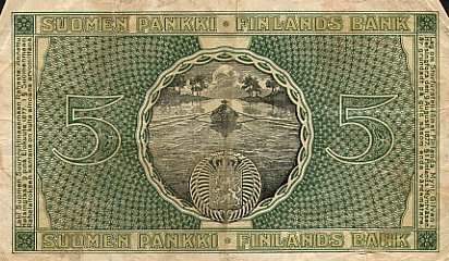(,) Банкнота Финляндия 1918 год 5 марок    UNC