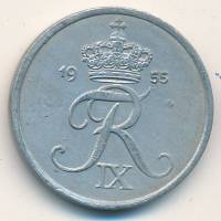 (№1948km840.1) Монета Дания 1948 год 2 Oslash;re (Сердечки)