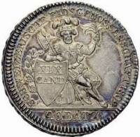 (№1809km17 (aargau)) Монета Швейцария 1809 год 20 Batzen