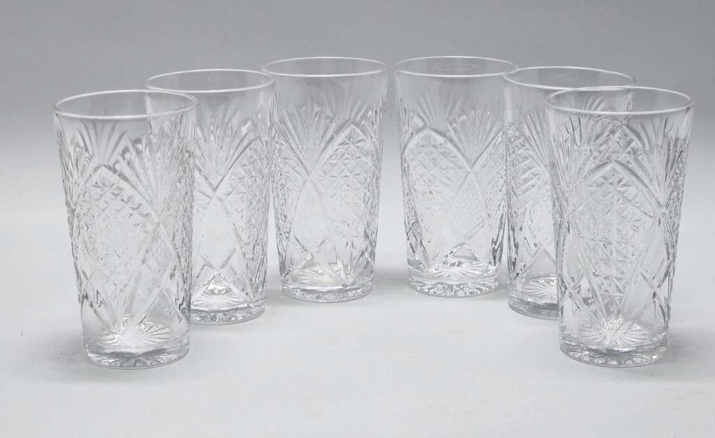 Стаканы хрустальные 6 шт (сост. на фото)