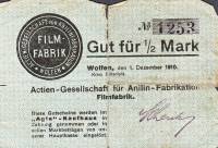 (№1916) Банкнота Германия 1916 год "frac12; Mark"